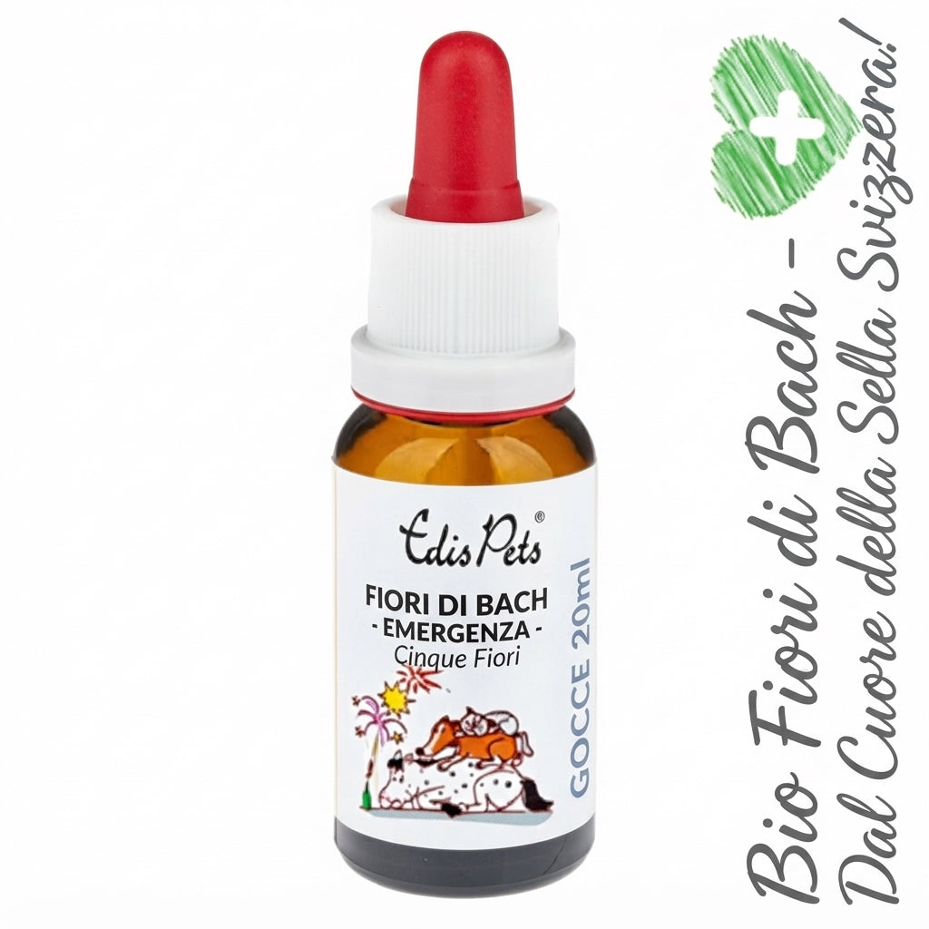 Gocce di Emergenza Fiori di Bach per Animali 20ml - Senza Alcol-Pleyas