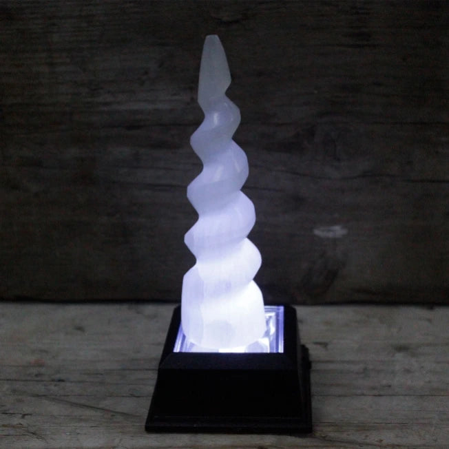 Torre in Selenite Unicorno 15 cm - Pleyas