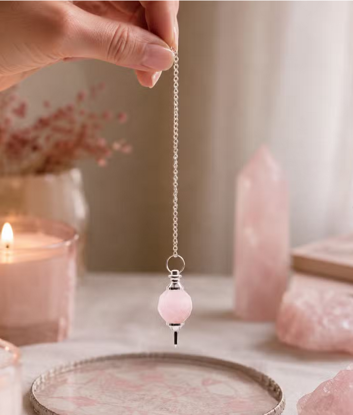 dettaglio Pendolino Sfaccettato-Quarzo Rosa-Pleyas