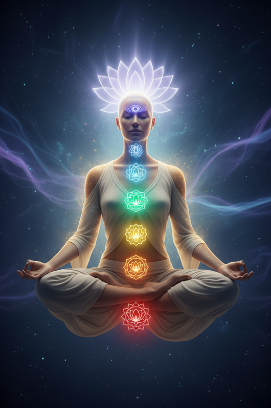 Chakra Colori senso e Riequilibrio con Cristalli e Oli Essenziali, meditazione e armonizzazione dei chakra.