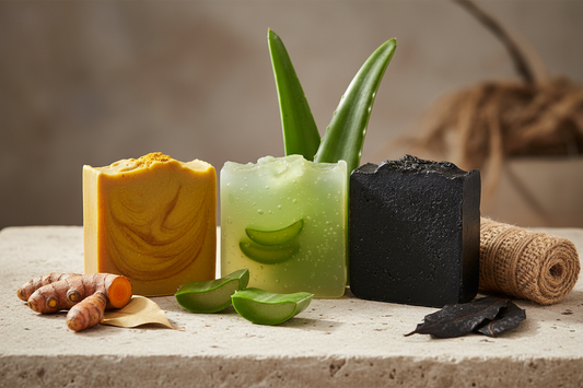 Saponi Naturali per la Cura del Corpo: Curcuma, Nero Africano e Aloe Vera