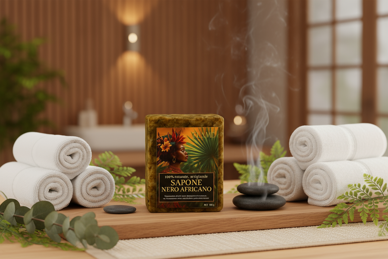 Sapone Nero Africano Idratante e Nourishing - Delicato e Non Irritante per Pelli Sensibili - Pleyas