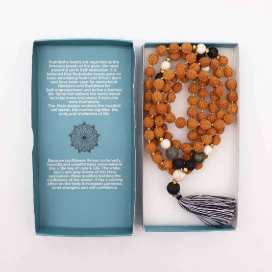 Mala Bali Fiducia 108 Perle Rudraksha Calma e Forza - Pleyas