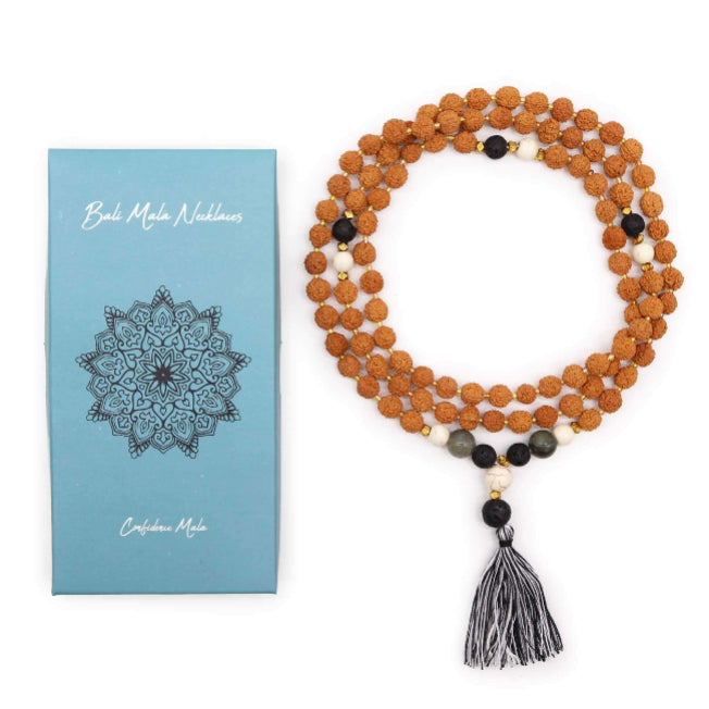 Mala Bali Fiducia 108 Perle Rudraksha dettaglio - Pleyas