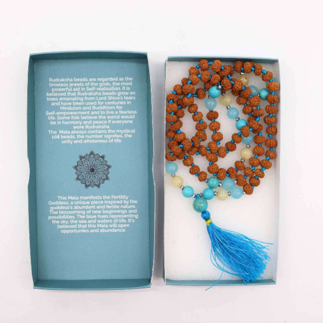 Mala Bali Fertilità 108 Perle Rudraksha Abbondanza - Pleyas