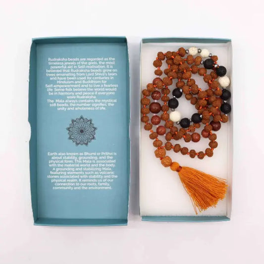 Mala Bali Terra Rudraksha Pietra Vulcanica - Pleyas