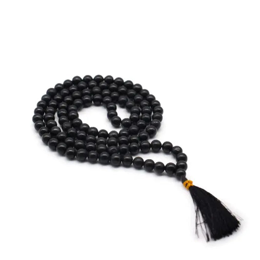 Japamala 108 Agata Nera Forza Interiore ed Equilibrio - Pleyas