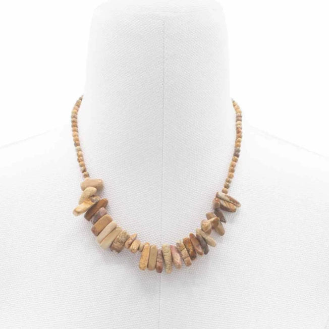 Collana Chips Lunghe Map Stone Turchese Africano - Pleyas