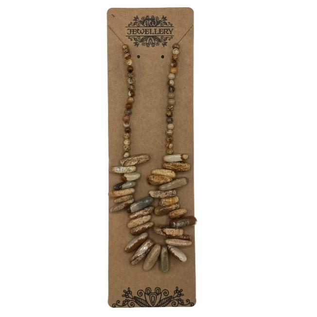 Collana Chips Lunghe Map Stone dettaglio - Pleyas