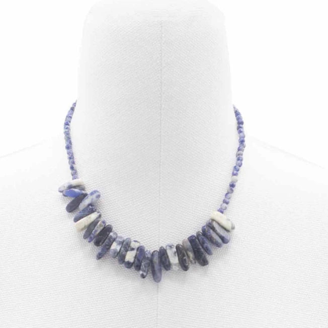 Collana Chips Lunghe Sodalite Chiarezza Mentale - Pleyas