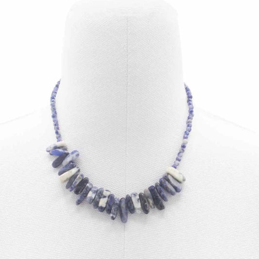 Collana Chips Lunghe Sodalite Chiarezza Mentale - Pleyas