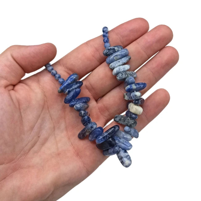 Collana Chips Lunghe Sodalite dettaglio - Pleyas