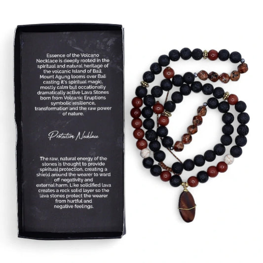 Collana Essenza del Vulcano Protezione Pietra Vulcanica - Pleyas
