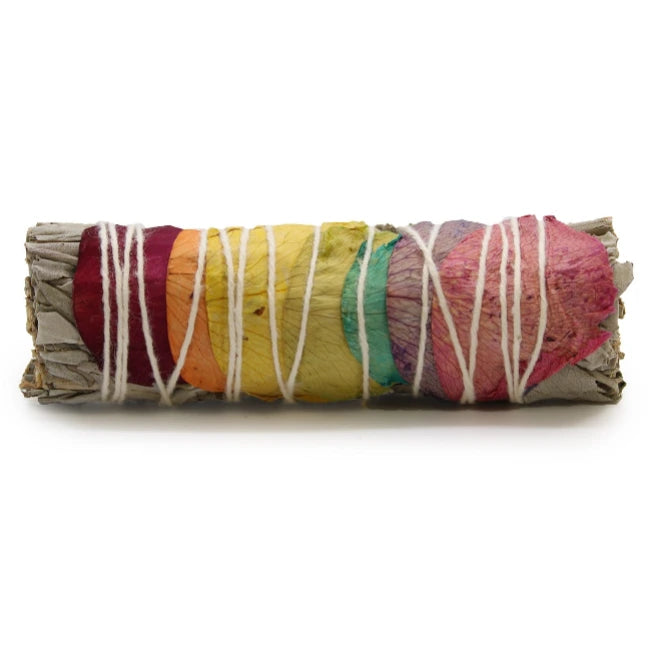 Smudge Erbe 7 Chakras Salvia Petali di Rosa10 cm-Pleyas