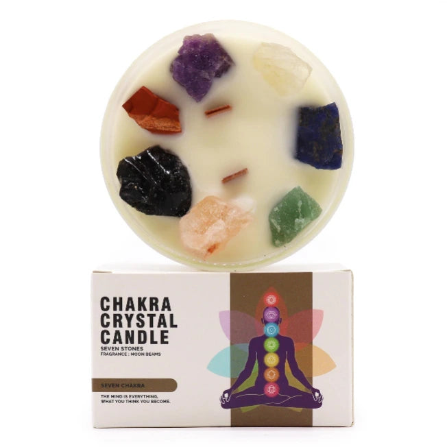 Candela Cristallo Chakra Grande Sette Chakra-Pleyas