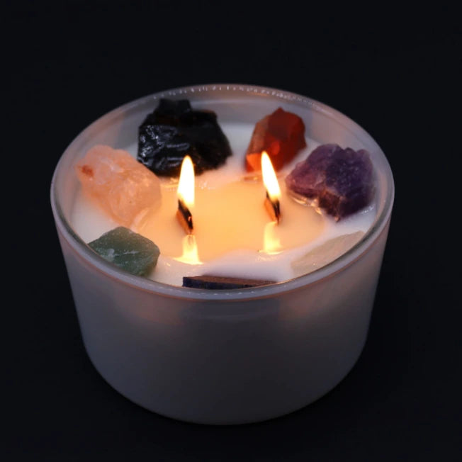 Candela Cristallo Chakra Grande Sette Chakra-Pleyas