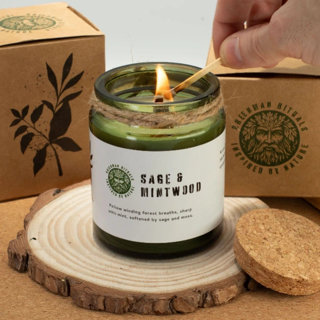 Greenman Candela di Soia Moss e Nebbia lifestyle – Pleyas