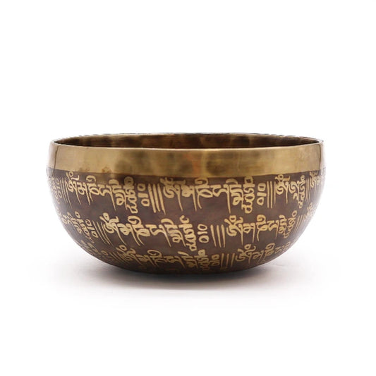 campana tibetana incisa mantra 16cm-Pleyas