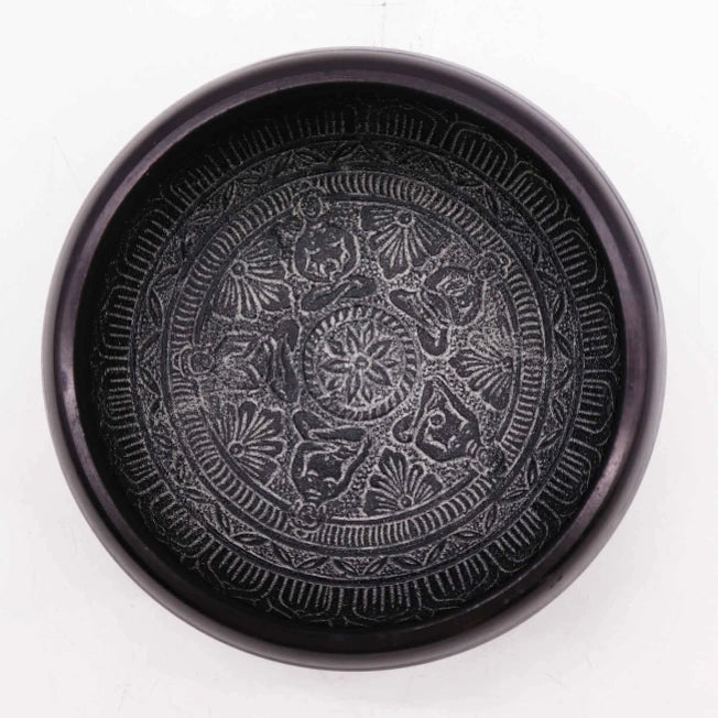 campana tibetana polvere terra om cinque buddha-Pleyas