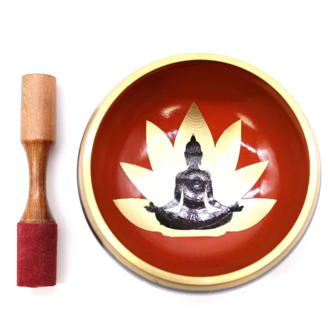 Campana Tibetana set- Buddha-Nera-Arancione-Pleyas