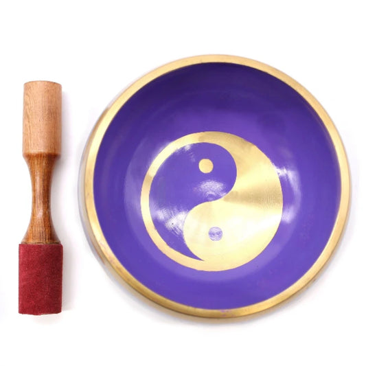 Campana Tibetana set-Yin e Yang-Bianca-Viola-Pleyas