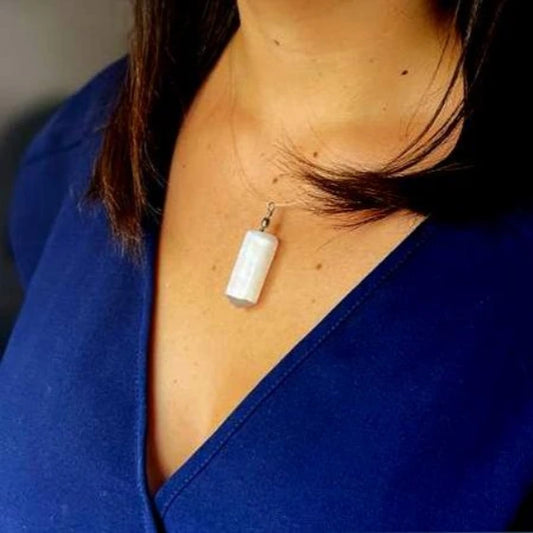 Pendente in Selenite-Obelisco-Pleyas