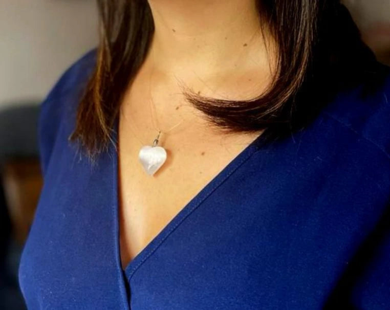 Pendente in Selenite Cuore - Pleyas