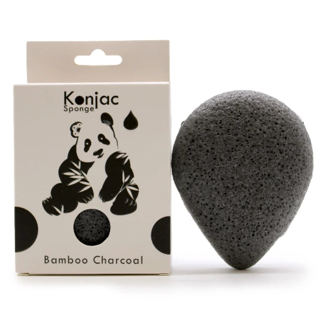 Konjac Spugna facciale Carbone di bambù Antibatterico - Pleyas