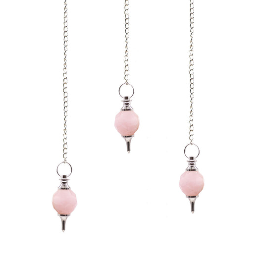Pendolino Sfaccettato-Quarzo Rosa-Pleyas