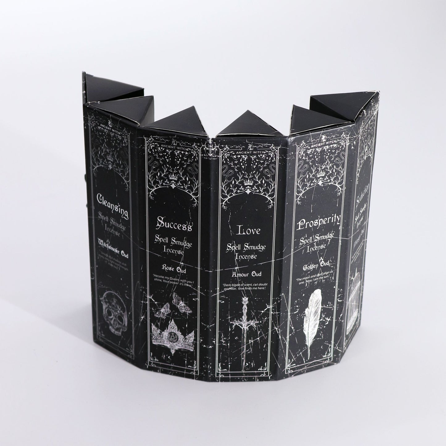 Cofanetto e confezione set 5 incensi magia antica con pendoli e mappe - Pleyas