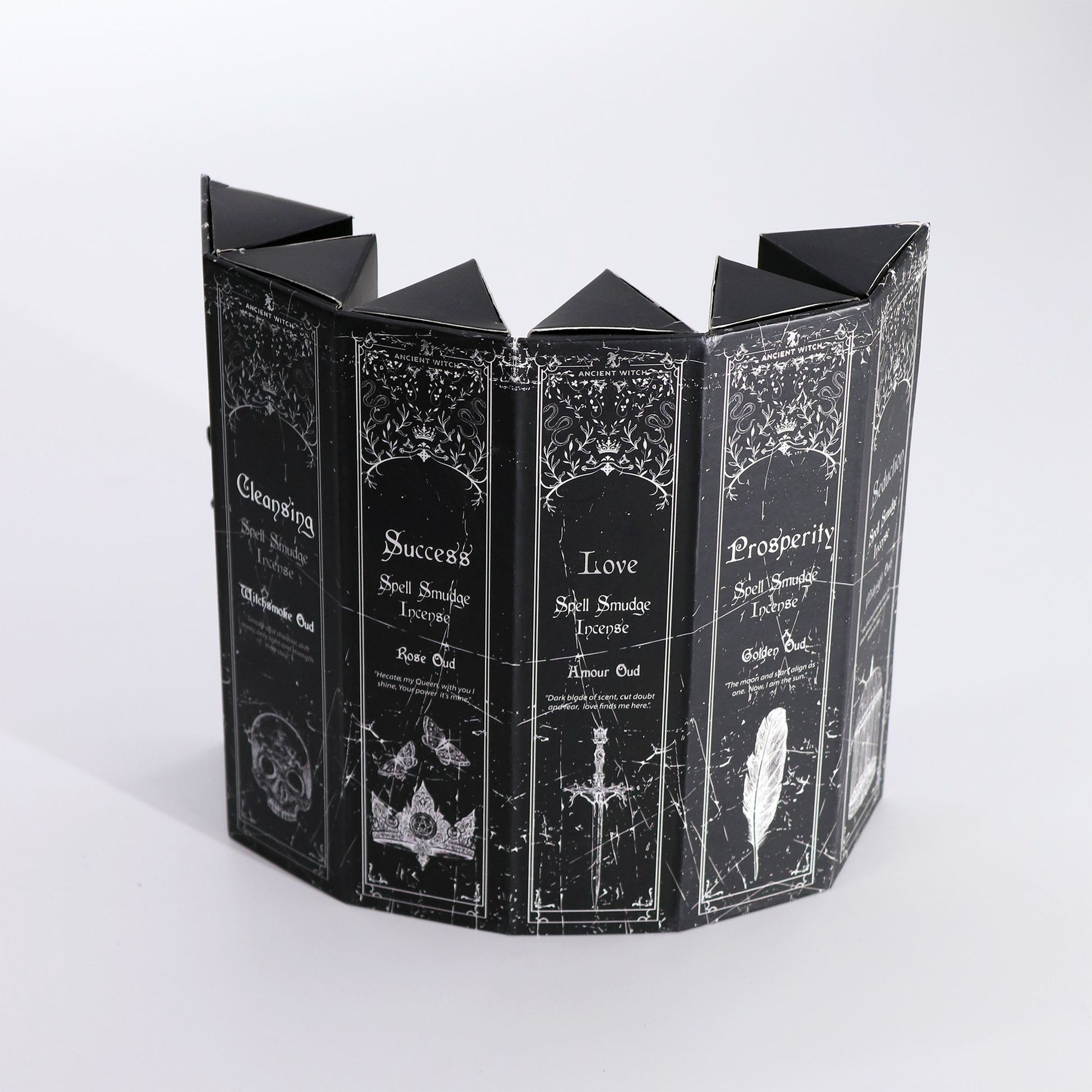 Cofanetto e confezione set 5 incensi magia antica con pendoli e mappe - Pleyas