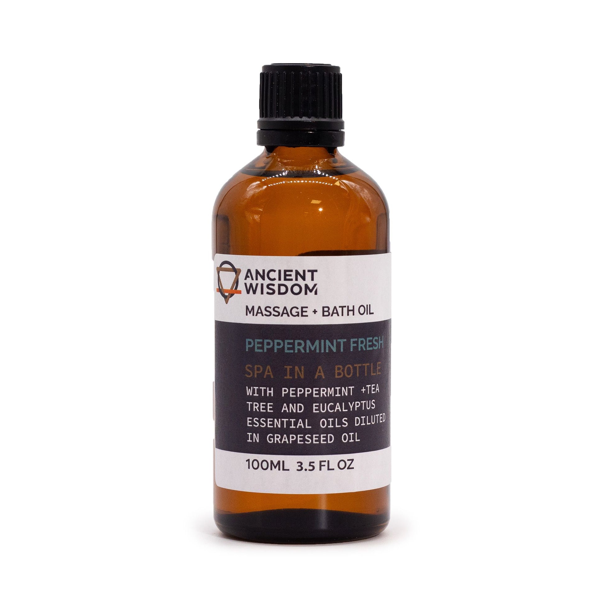 Olio da massaggio Menta fresca 100ml-Pleyas, con oli essenziali di menta per rinfrescare corpo e mente.