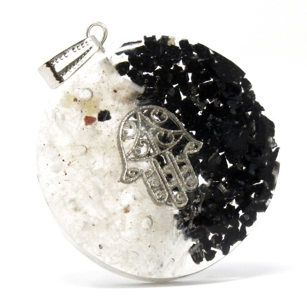 Pendente in Orgonite-Hamsa-Bene e Male-Pleyas