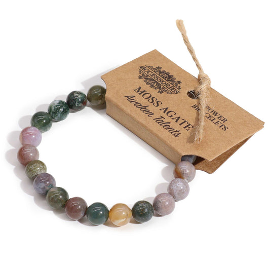 Bracciale energetico moss Agata - Pleyas