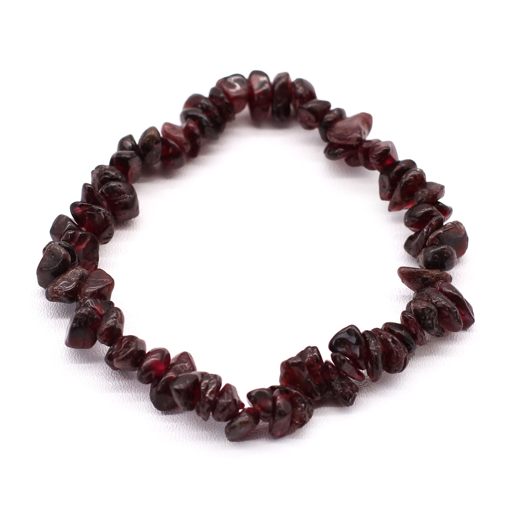 Braccialetto frammenti di pietre preziose-Granato rosso-Pleyas