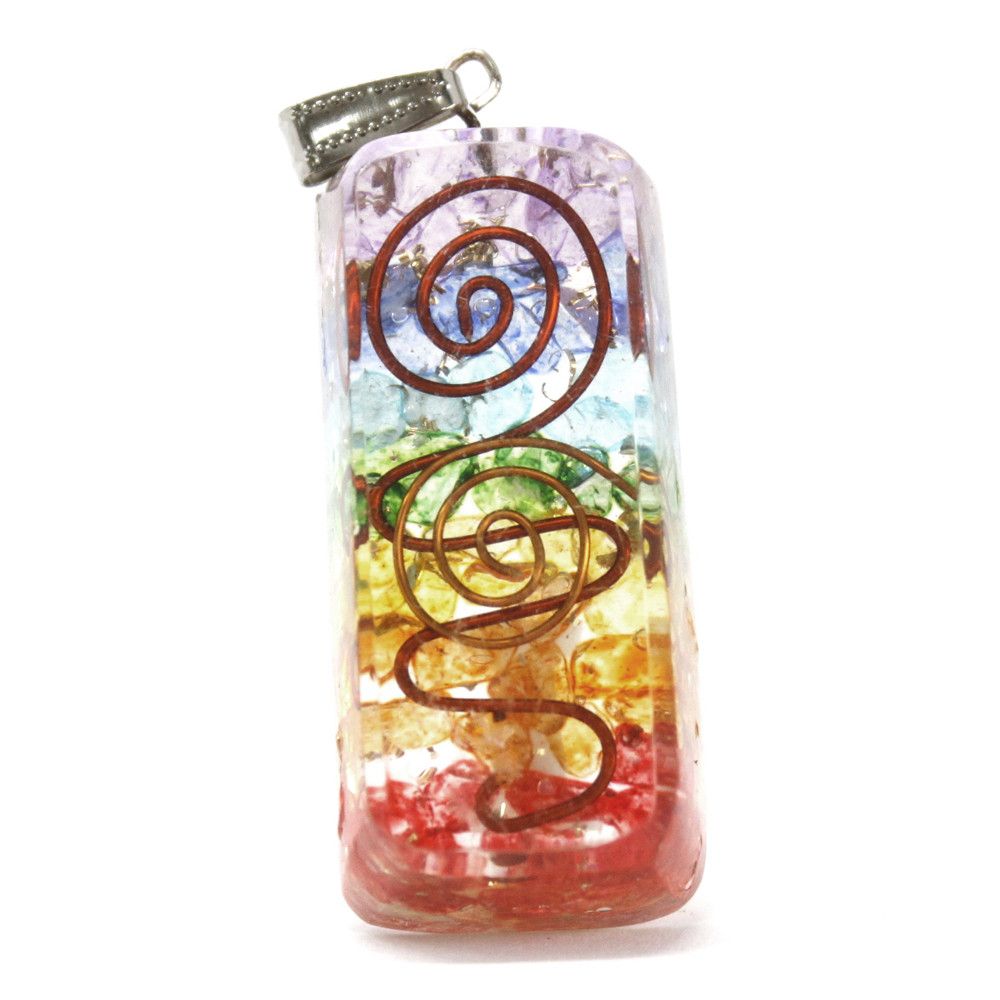 Pendente Orgonite arcobaleno Attrattore in Rame - Pleyas
