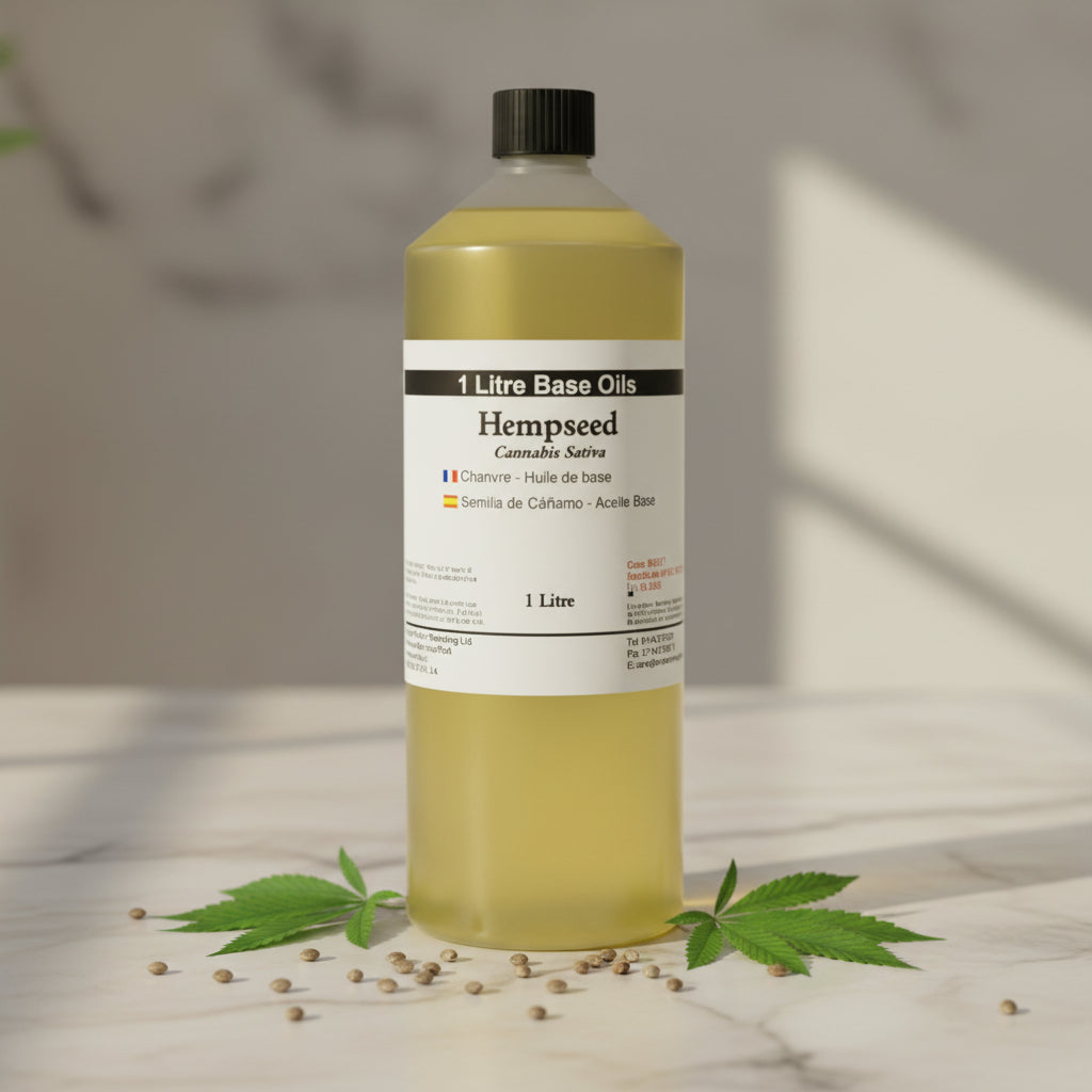 Flacone olio base di canapa 1 litro uso cosmetico – Pleyas