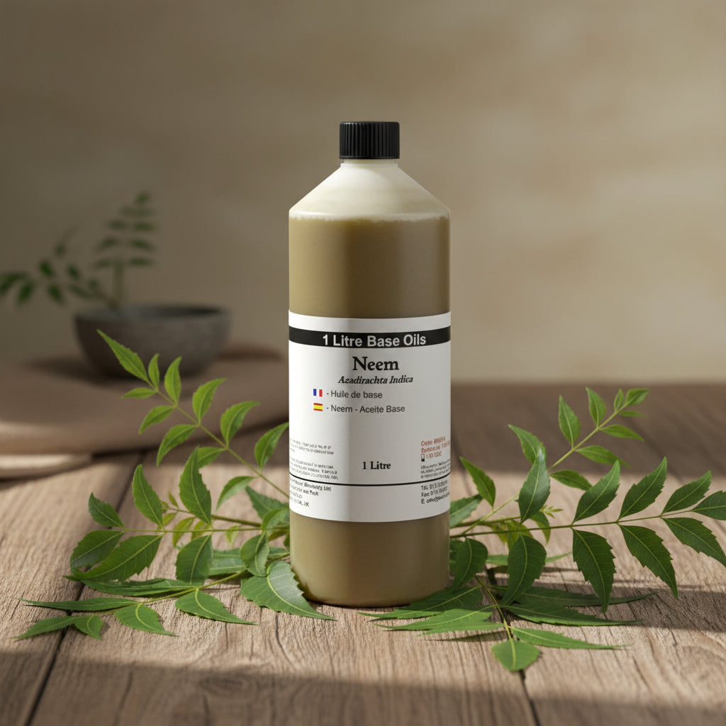 Flacone olio base di neem 1 litro uso cosmetico e naturale – Pleyas