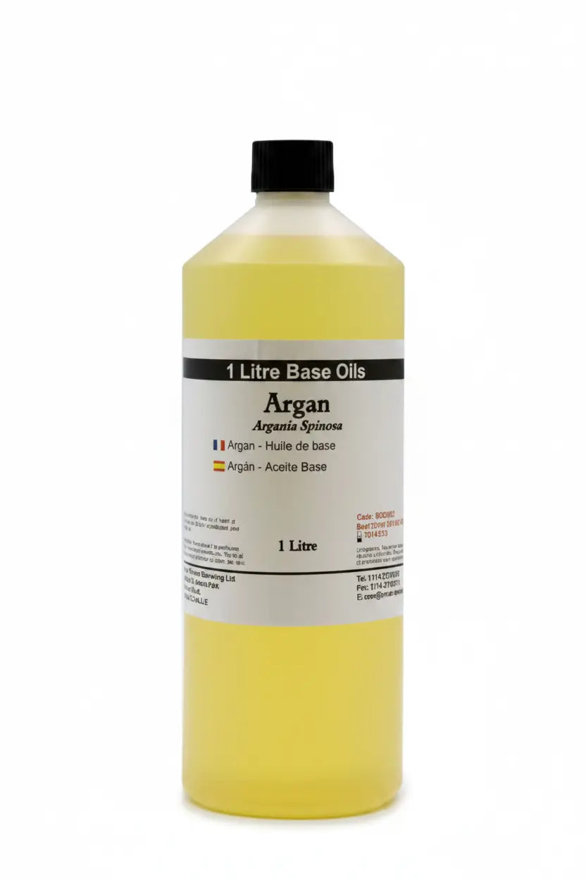 Olio base di argan 1 litro antiossidante per viso e capelli – Pleyas