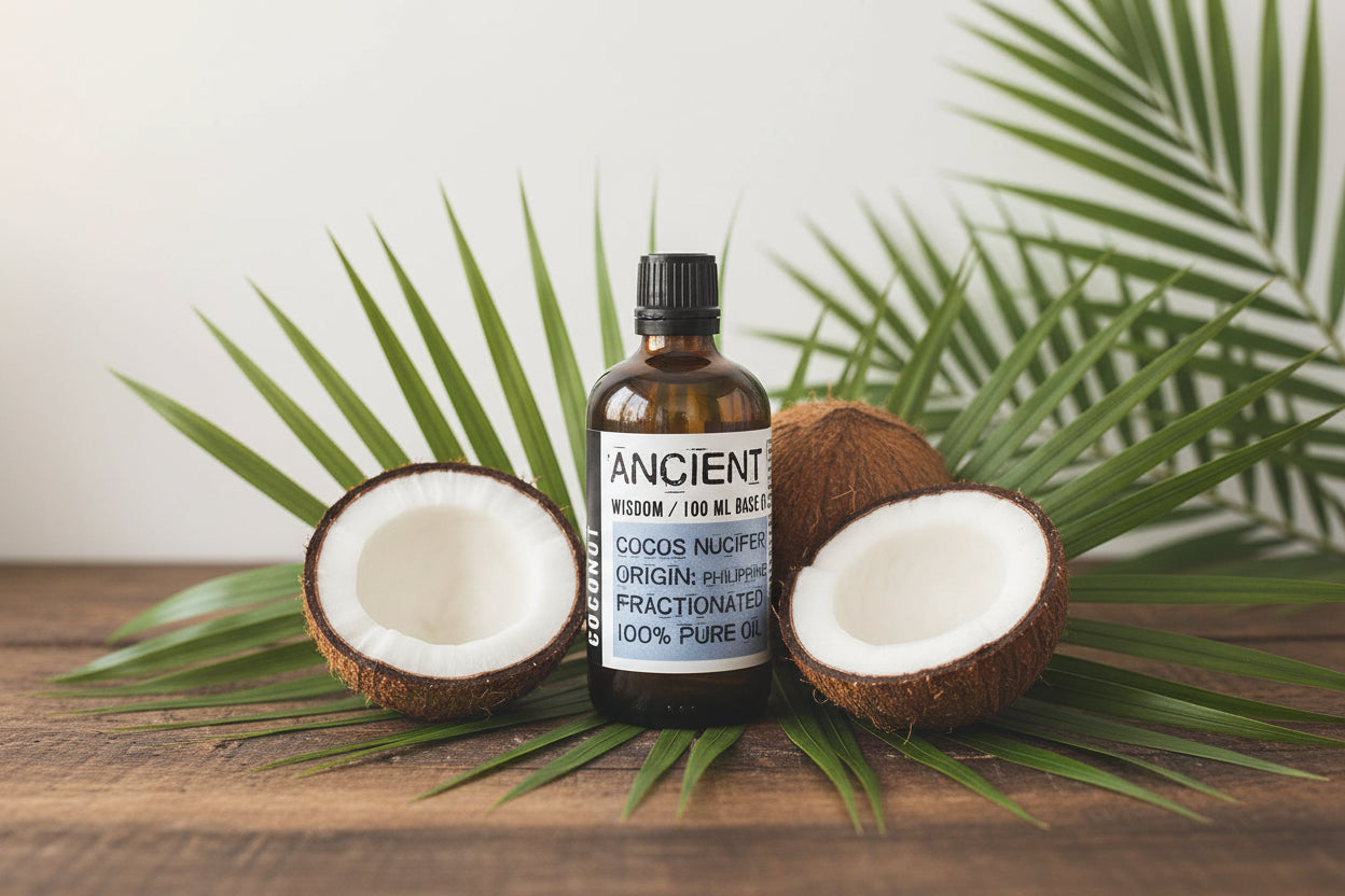 Flacone olio base di cocco puro 100ml uso cosmetico – Pleyas