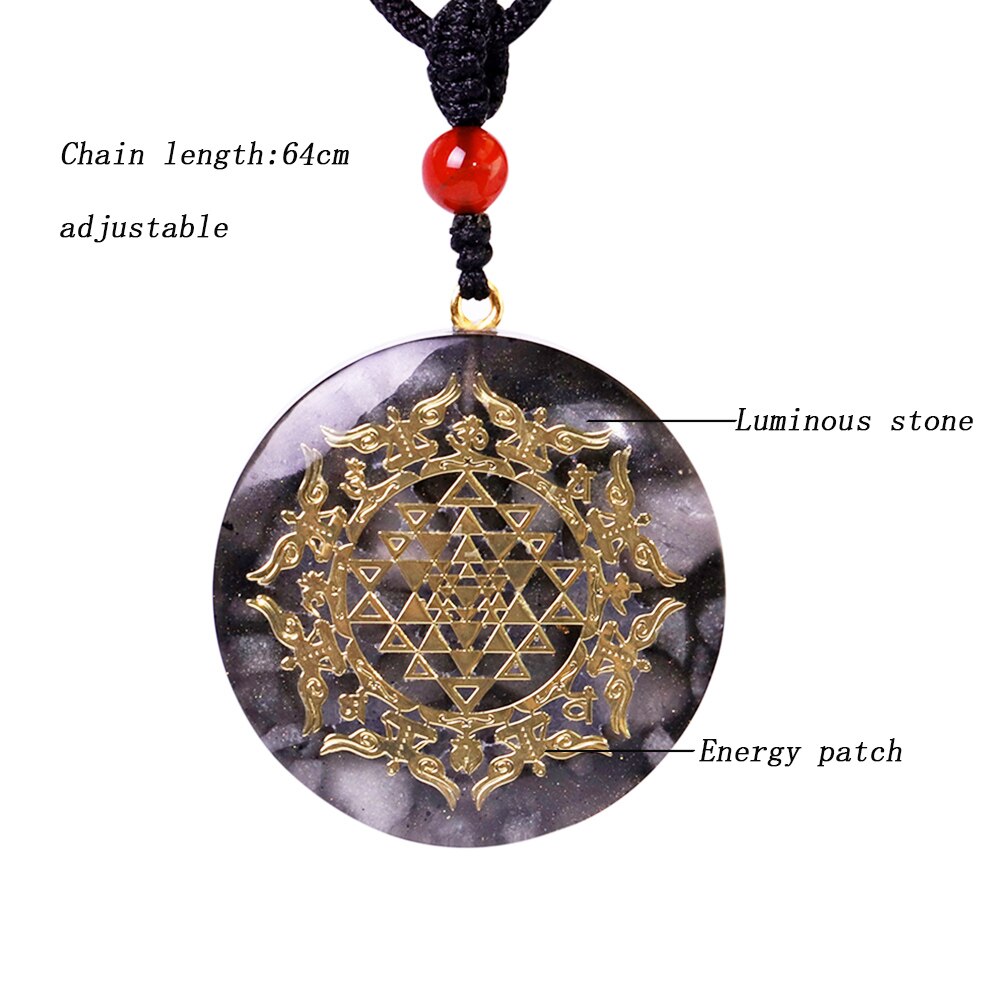 Orgonite Pendant Orgone Crystal Necklace Emf Protection Jewelry Necklace Meditation Jewelry-1